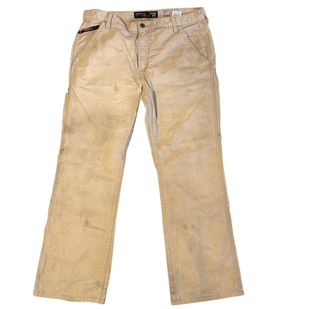 Ariat FR Work Pants Mens Fits 40x32 Tan M4 Relaxed Boot Flame Resistant 10017227